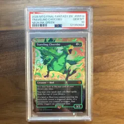 Wizards Traveling Chocobo Borderless Neon Ink Green Foil Final Fantasy Mythic P. - Image 1