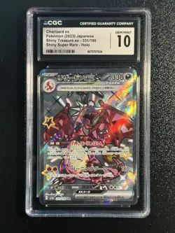Pokemon Japanese Charizard ex 331/190 SSR Shiny Treasure SV4a CGC 10 GEM MINT - Image 1