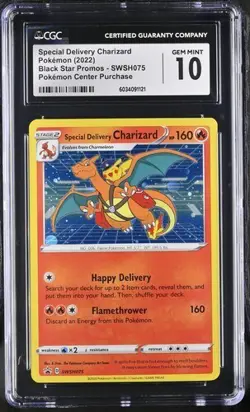Pokemon 2022 Special Delivery Charizard Black Star Promo SWSH075 CGC 10 - Image 1