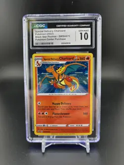 CGC 10 Special Delivery Charizard SWSH075 Black Star Promos Pokemon Center 2022 - Image 1
