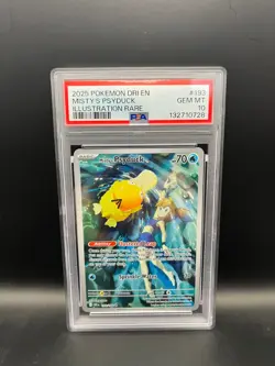 PSA 10 GEM MINT Pokemon TCG Misty's Psyduck Destined Rivals 193/182 Illustration - Image 1