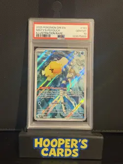 Pokemon TCG Misty's Psyduck Destined Rivals 193/182 Illustration Rare PSA 10 - Image 1