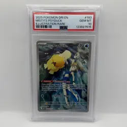 Pokemon TCG Misty's Psyduck Destined Rivals 193/182 Illustration Rare PSA 10 - Image 1