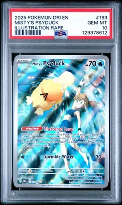 Pokemon TCG Misty's Psyduck Destined Rivals 193/182 Illustration Rare PSA 10 - Image 3