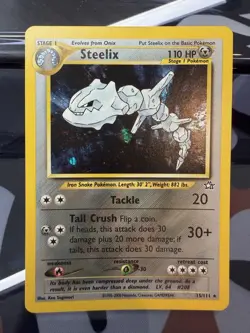 Pokemon Neo Genesis Steelix 15/111 Unlimited Edition Holo Rare 2000 - Image 1