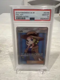 Pokemon TCG Card PSA 10 Hidden Fates Shiny Vault #SV86/SV94 Lady Holo - Image 1