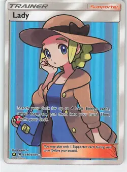 Lady - SV86/SV94 - Pokemon Hidden Fates Sun & Moon Full Art Pokemon TCG NM - Image 1