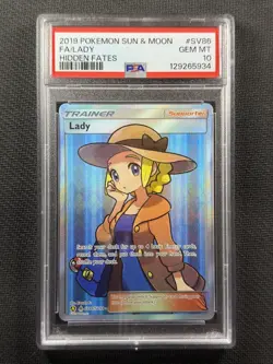 Pokemon Cards PSA 10 Gem Mt Lady Full Art Hidden Fates S&M S&V 2019 SV86/SV94 - Image 1