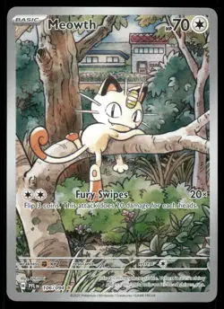 Pokemon Cards Meowth 106/094 Phantasmal Flames Illustration Rare NM *3 - Image 1