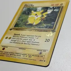 1999 Pikachu 60/64 1ST Edition Gold W Stamp Pokemon Jungle WOTC Promo Card LP - Image 3