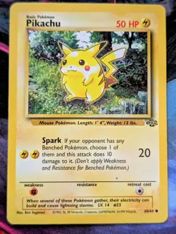 Pikachu 60/64 Jungle Regular pokemon card original 1999 LP - Image 1