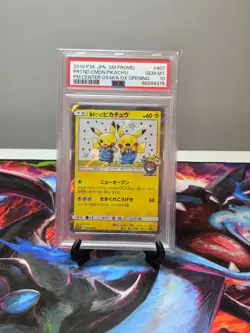 POKEMON CENTER OSAKA PSA 10 PRETEND COMEDIAN PIKACHU 407/SM-P PROMO DX OPENING - Image 1