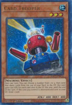 Yu-Gi-Oh Card - HAC1-EN016 - CARD TROOPER (ultra rare parallel holo) - NM/Mint - Image 1