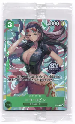 Nico Robin P-111 P ASIA PROMO One Piece Mini-tin Pack Set vol.2 Japanese SEALED - Image 1
