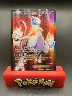 Pokemon TCG Mewtwo EX 158/162 XY Breakthrough Full Art Holo Ultra Rare DMG/HP - Image 1
