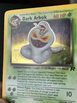 Pokemon TCG Dark Arbok Team Rocket Holo Rare Unlimited Card 2/82 - Image 2