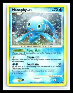 💥 Manaphy 8/100 - Majestic Dawn Reverse Holo Rare Pokemon TCG Card - Image 1