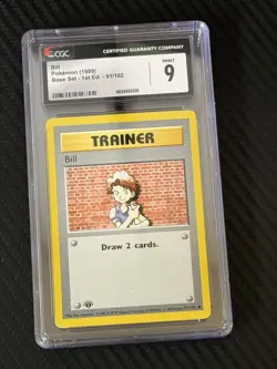BILL 1999 POKEMON BASE SET 1ST EDITION COMMON 91/102 CGC 8.5 - Image 1