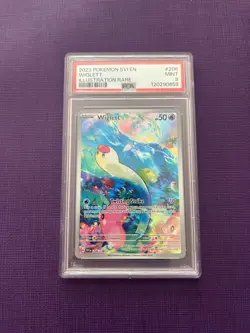2023 Pokemon SVI Base Set Wiglett Illustration Rare #206 PSA 9 - Image 1