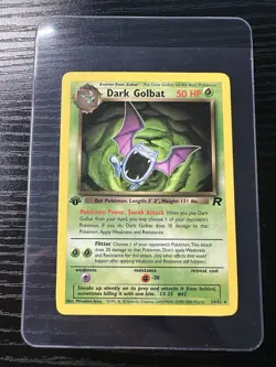 Dark Golbat 1st edition Team Rocket 24/82 rare WOTC vintage Pokemon - Image 1