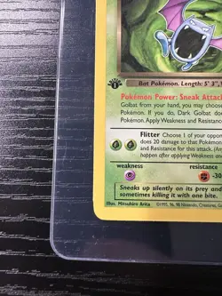 Dark Golbat 1st edition Team Rocket 24/82 rare WOTC vintage Pokemon - Image 2