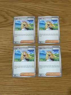 Pokemon Lillie’s Determination 119/132 Playset X4 Mega Evolutions Trainer - Image 1