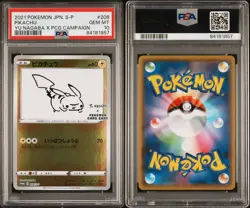 PSA 10 Pikachu Yu Nagaba x PCG Campaign 208/S-P Promo Pokemon Card 2021 GEM MINT - Image 3