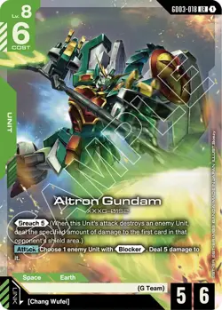 GUNDAM CARD GAME GD03-018 ALTRON GUNDAM (LR) FOIL CARD - STEEL REQUIEM - Image 1