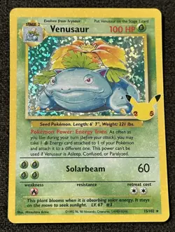2021 Pokemon TCG Venusaur 25th Anniversary Celebrations 015/102 Holo Rare NM - Image 1