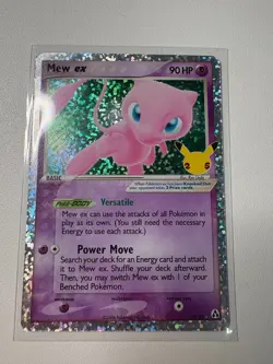Mew EX Holo Pokemon Card Celebrations 25th Anniversary Edition 88/92 stamped - Image 1