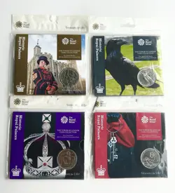 2019 Tower Of London £5 Five Pound Sealed BU Coin Packs Set Of 4x Royal Mint UK - Image 1