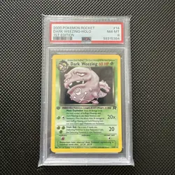 Dark Weezing - Holo - 1st Edition - 14/82 - PSA 8 - Team Rocket - Pokemon Card - Image 1