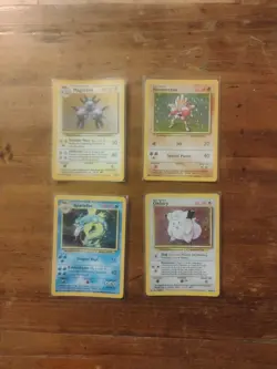 Lot Of 4 Vintage Pokemon Base Set Holo,Rare,Cards Lp,Mp,HP, Damaged Pre-owned - Image 2
