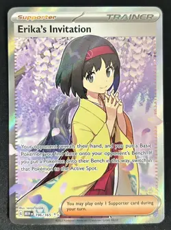Erika's Invitation 196/165 Scarlet & Violet 151 Ultra Rare Pokemon TCG Card NM - Image 1