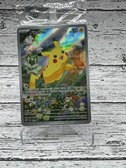 Pokemon TCG Pikachu 088 Sv: Scarlet & Violet Black Star Promo Holo Card Sealed - Image 1