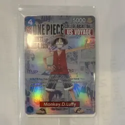 Bandai One Piece CCG Monkey.D.Luffy US Voyage Promo Full Art Holo Card P-055 - Image 1