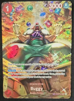 Buggy OP03-008 Alt Art SP Wings of the Captain One Piece Card TCG English - Image 1