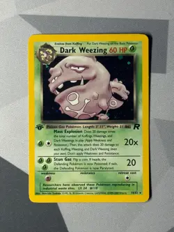Pokemon Cards Dark Weezing 14/82 1ST EDITION Team Rocket Holo Rare - Image 1