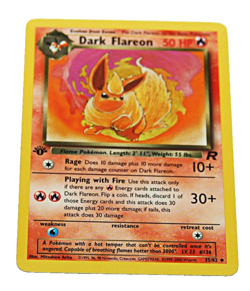 Pokemon Card 35/82 Dark Flareon Team Rocket Uncommon 1st Edition 2000 Vintage LP - Image 1