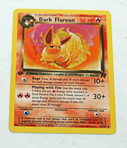 Pokemon Card 35/82 Dark Flareon Team Rocket Uncommon 1st Edition 2000 Vintage LP - Image 3