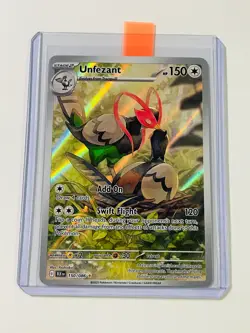 Pokemon TCG Unfezant 150/086 Illustration Rare Full Art SV Black Bolt Card NM - Image 2