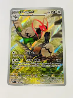 Pokemon TCG Unfezant 150/086 Illustration Rare Full Art SV Black Bolt Card NM - Image 3