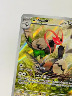 Pokemon TCG Unfezant 150/086 Illustration Rare Full Art SV Black Bolt Card NM - Image 4