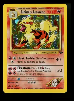 #3 Blaine's Arcanine 1/132 Gym Challenge 2000 Holo Rare WOTC Pokemon Card TCG - Image 1