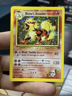 #3 Blaine's Arcanine 1/132 Gym Challenge 2000 Holo Rare WOTC Pokemon Card TCG - Image 3
