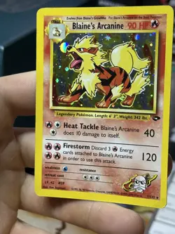 #3 Blaine's Arcanine 1/132 Gym Challenge 2000 Holo Rare WOTC Pokemon Card TCG - Image 4