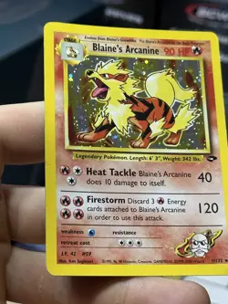 #3 Blaine's Arcanine 1/132 Gym Challenge 2000 Holo Rare WOTC Pokemon Card TCG - Image 5