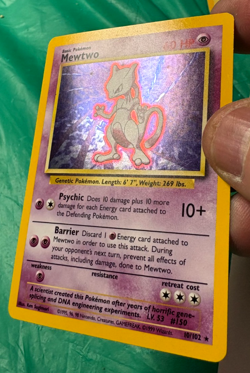 Mewtwo 10/102 Unlimited Base Set Holo NM Rare Pokemon TCG Card - Image 3