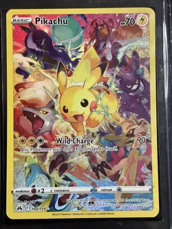 Pokemon TCG Crown Zenith Pikachu Holo Card 160/159 2023 Secret Rare - Image 1
