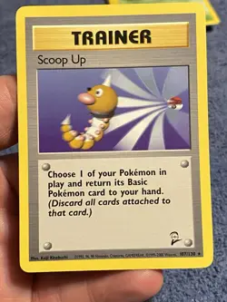 Pokemon TCG Trainer Scoop Up Base Set 2 Rare Unlimited Card 107/130 - Image 1